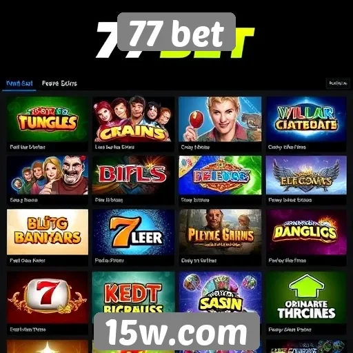 Exploração do catálogo de jogos disponíveis no 77 bet