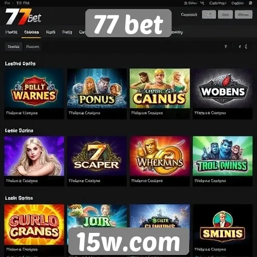 Análise das opções de jogos no site 77 bet
